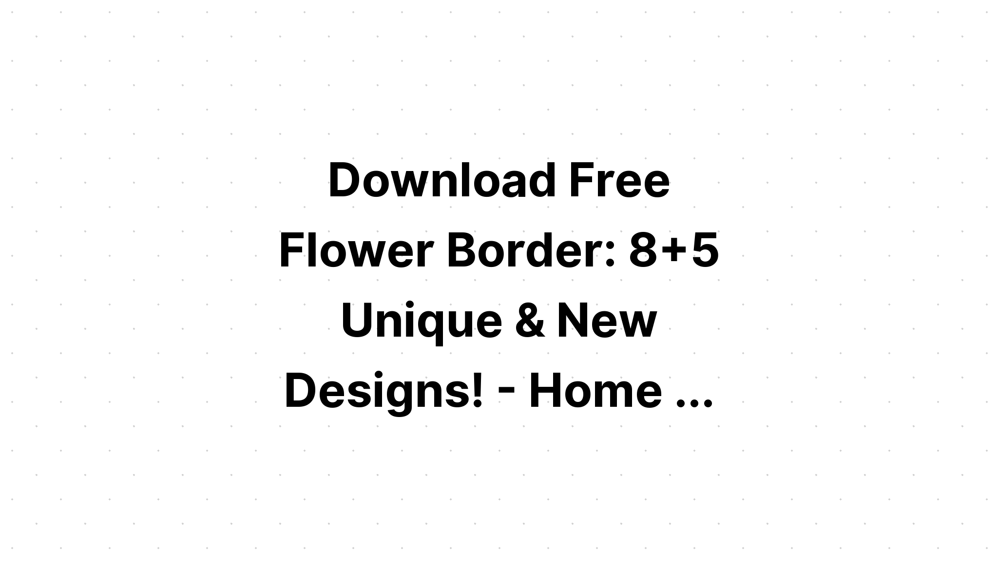Download Flower Border SVG File